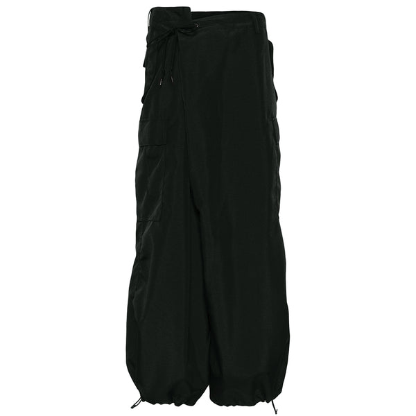 Asymmetrical Cargo Pants Black