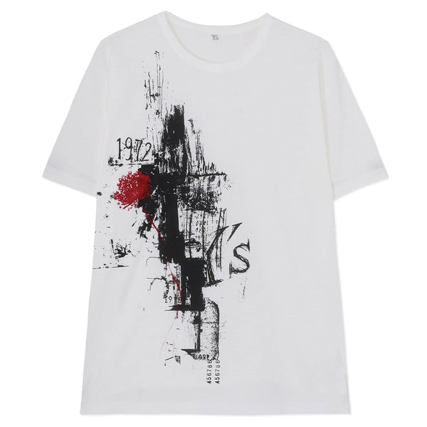 Y's Round Neck T-A Graphic T-Shirt Off-White YS-T19-068-1-04