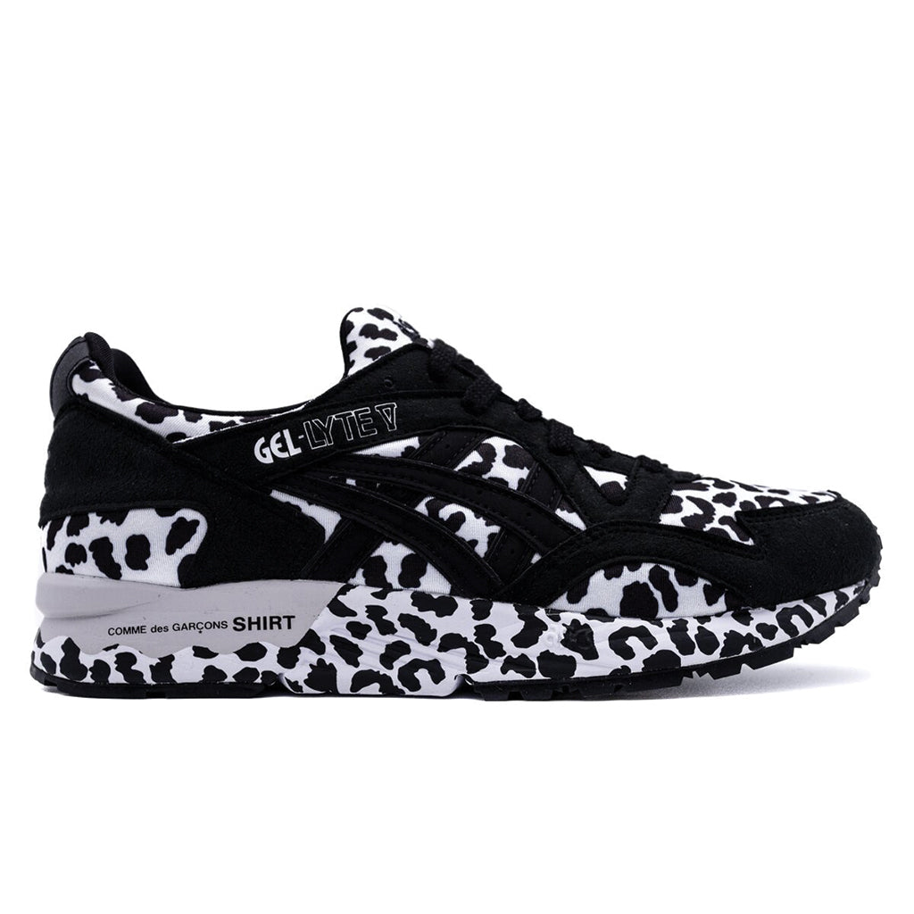 COMME des GARCONS SHIRT x Asics Gel-Lyte V Leopard Sneakers Black / White