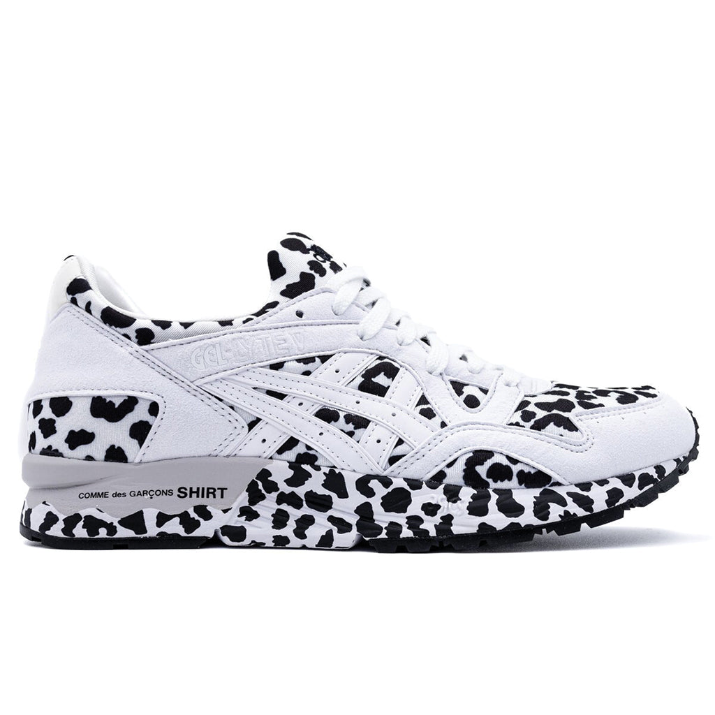 COMME des GARCONS SHIRT x Asics Gel-Lyte V Leopard Sneakers White / Black