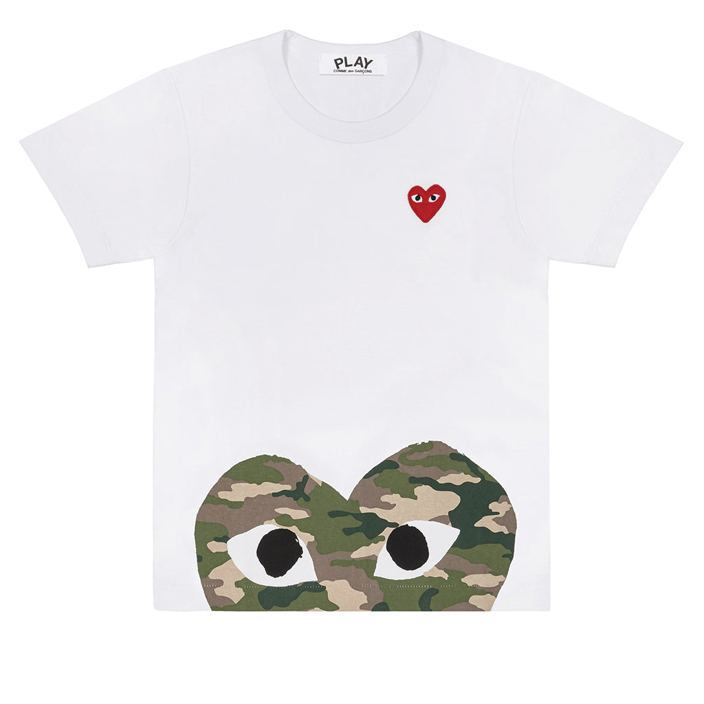 COMME des GARCONS PLAY Camouflage Low Heart T-Shirt – T0K10