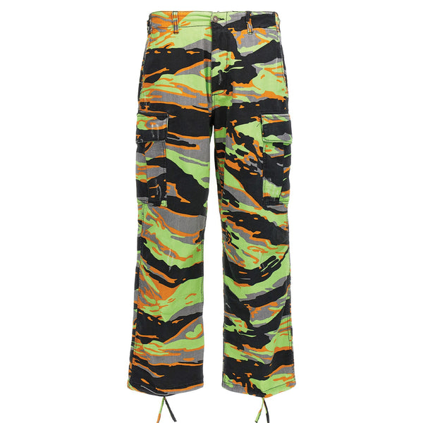 ERL Green Rave Printed Cargo Pants ERL06P003