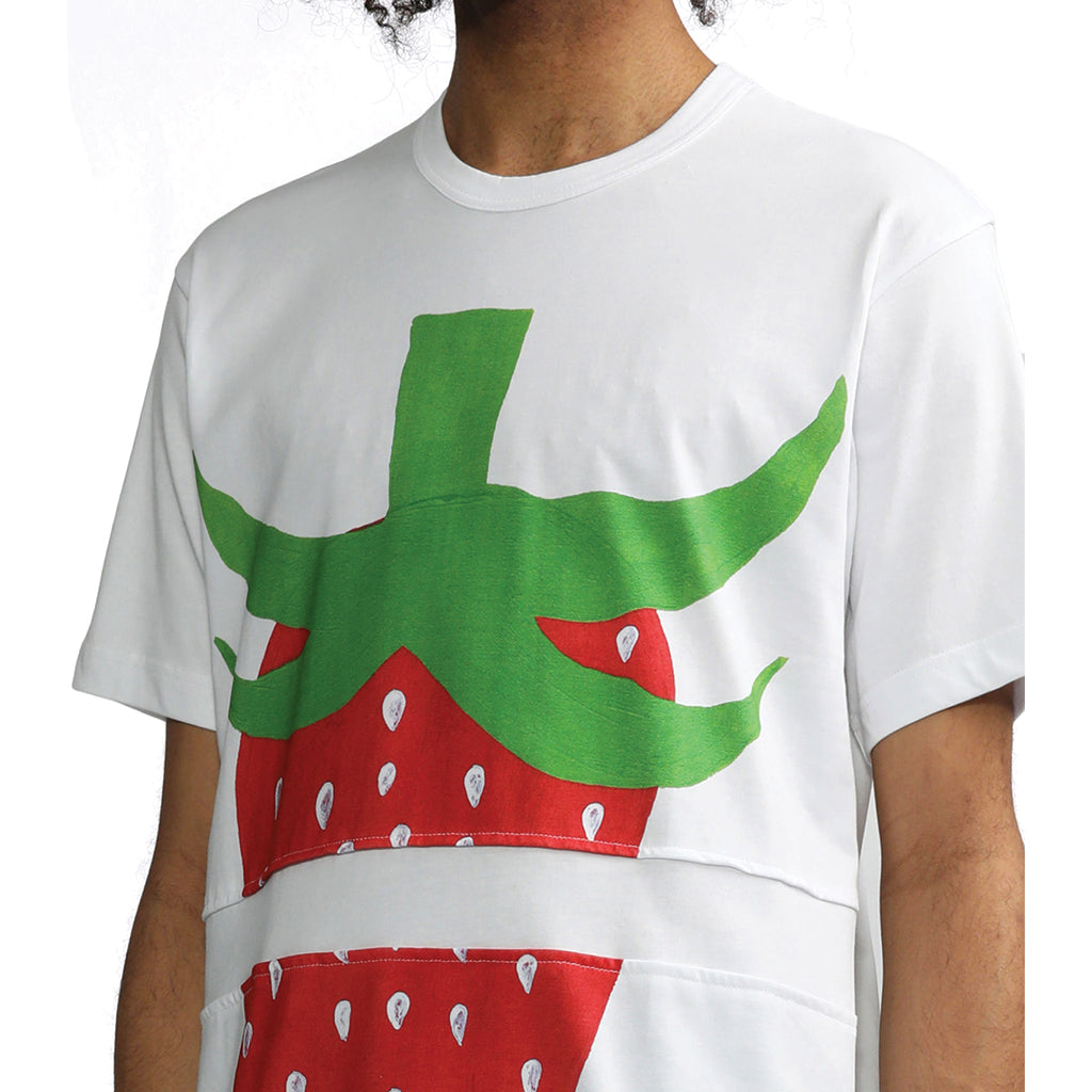 COMME des GARCONS SHIRT Brett Westfall Strawberry T-Shirt White FK-T003-S23