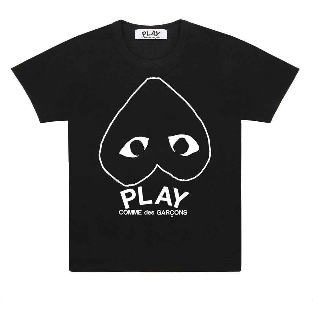 COMME des GARCONS PLAY Upside Down Logo T-Shirt Black - SALE