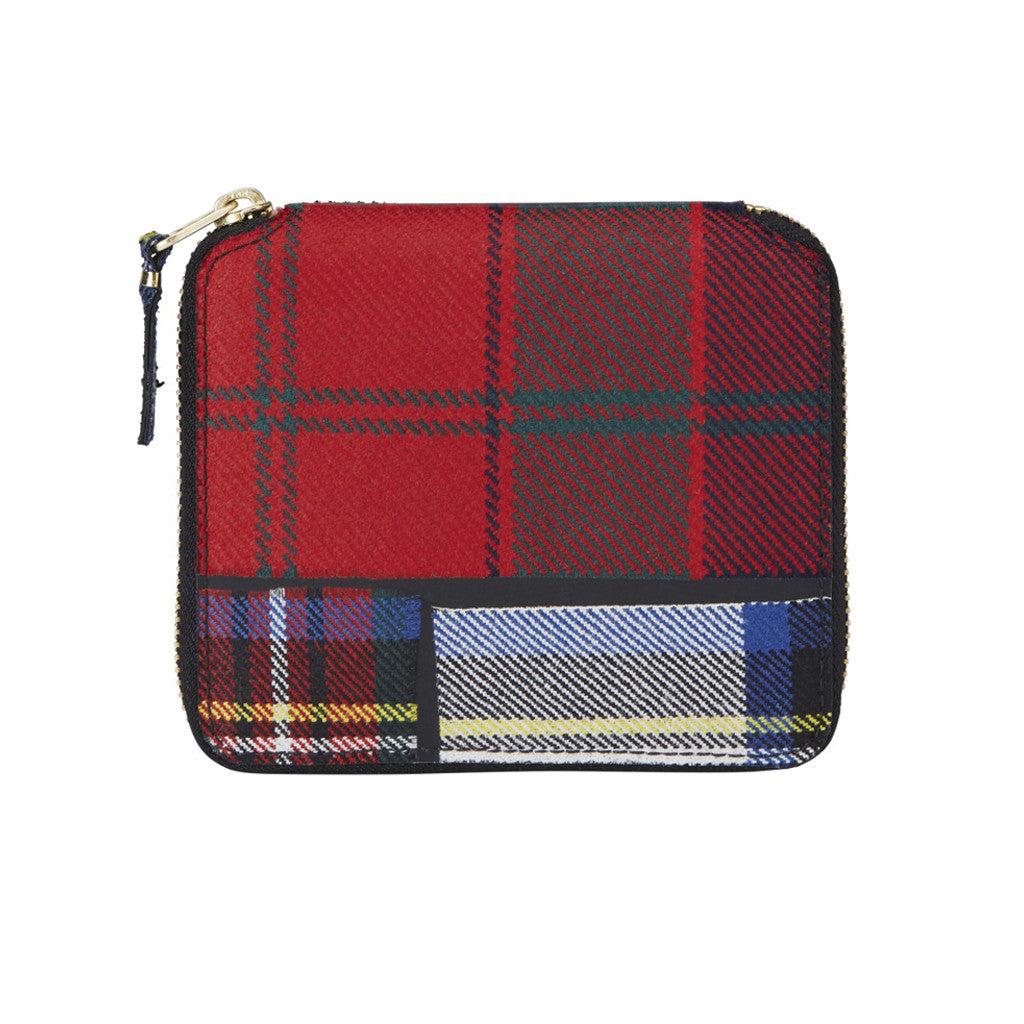 COMME des GARCONS WALLETS Tartan Patchwork Red SA2100TP – T0K10