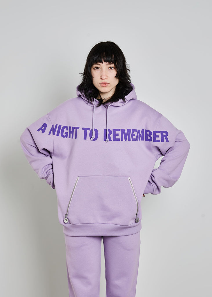 Honey F*cking Dijon A Night To Remember Hooded Sweatshirt Light Purple SALE