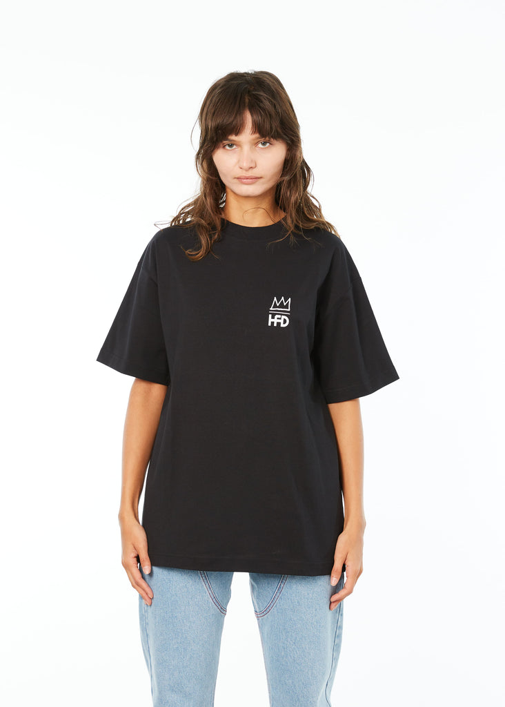 Honey F Dijon Jean-Michel Basquiat Crown T-Shirt Black HFD07T307