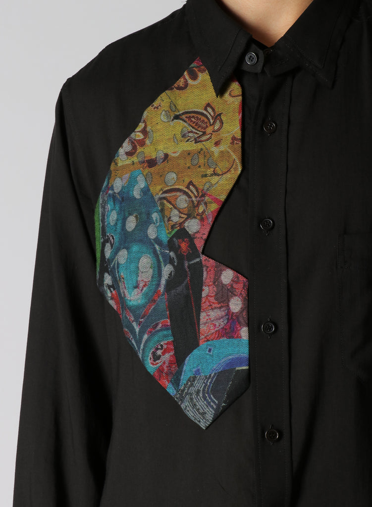 Yohji Yamamoto POUR HOMME Patch Artwork Shirt HZ-B23-212-1-03