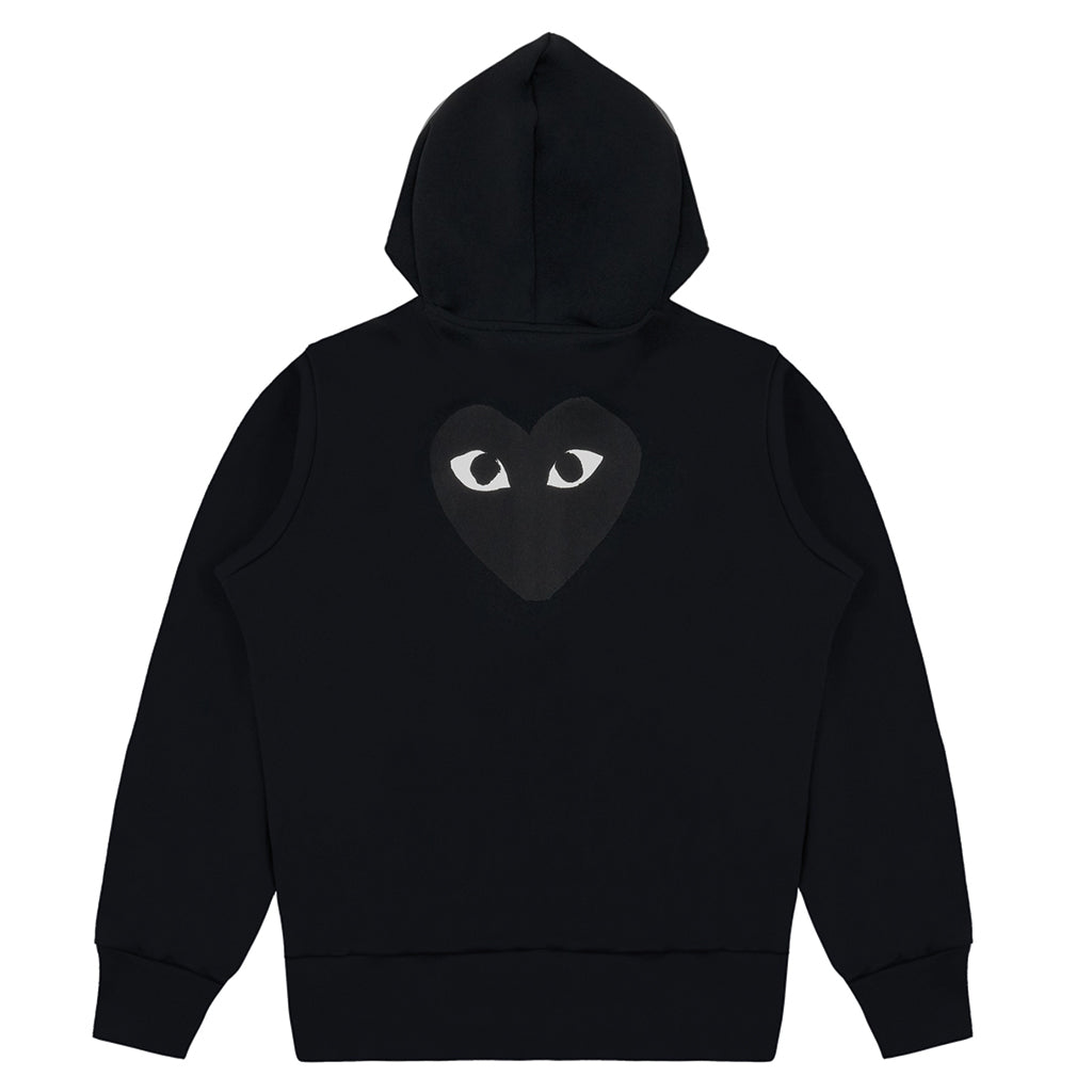 COMME des GARCONS PLAY Hooded Sweatshirt With Big Hearts Black