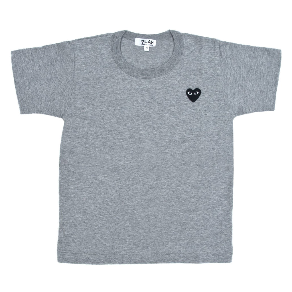 COMME des GARCONS PLAY Kids Black Heart T-Shirt Grey