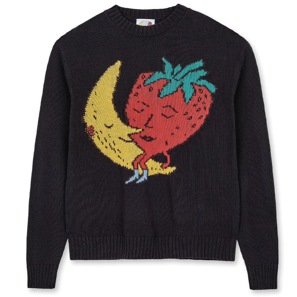 Sky High Farm Strawberry and Moon Knitted Sweater Black