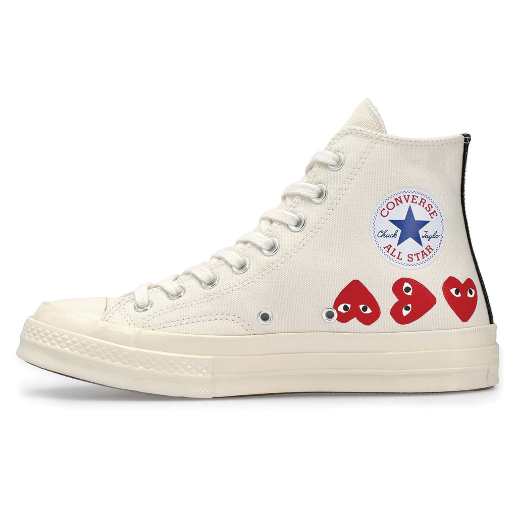 COMME des GARCONS PLAY x Converse Multi Heart Chuck Taylor All Star '70 High White