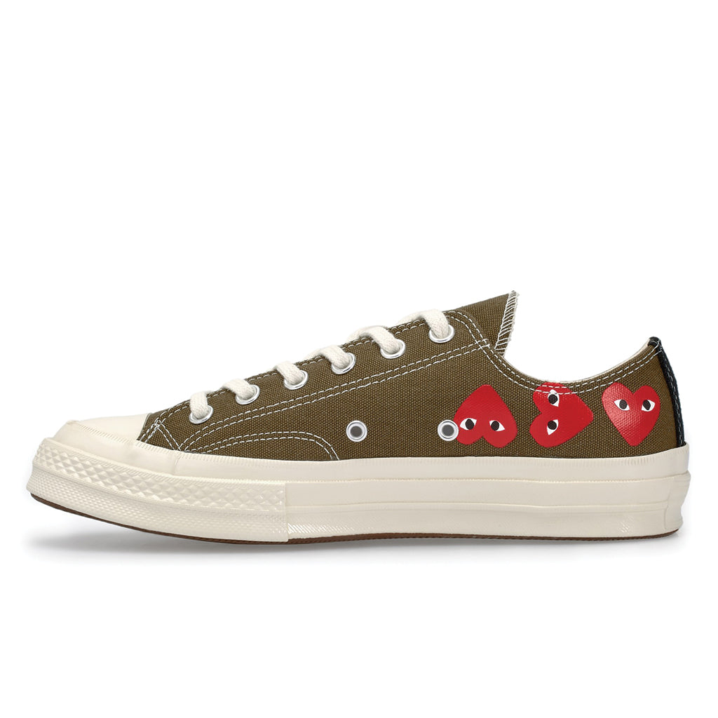 COMME des GARCONS PLAY x Converse Multi Heart Chuck Taylor All Star '70 Low Khaki