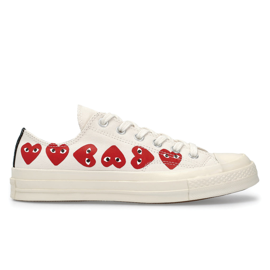 COMME des GARCONS PLAY x Converse Multi Heart Chuck Taylor All Star '70 Low White