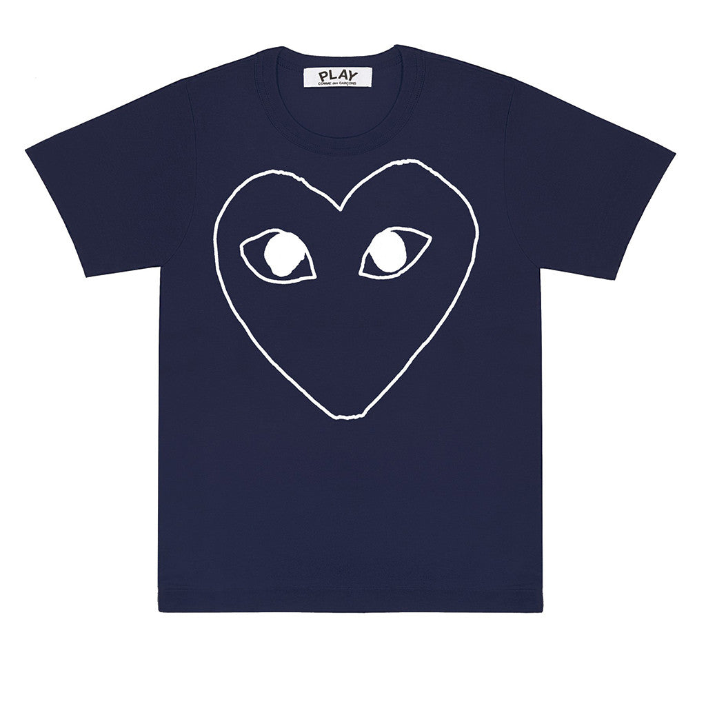 COMME des GARCONS PLAY Outlined T-Shirt Navy