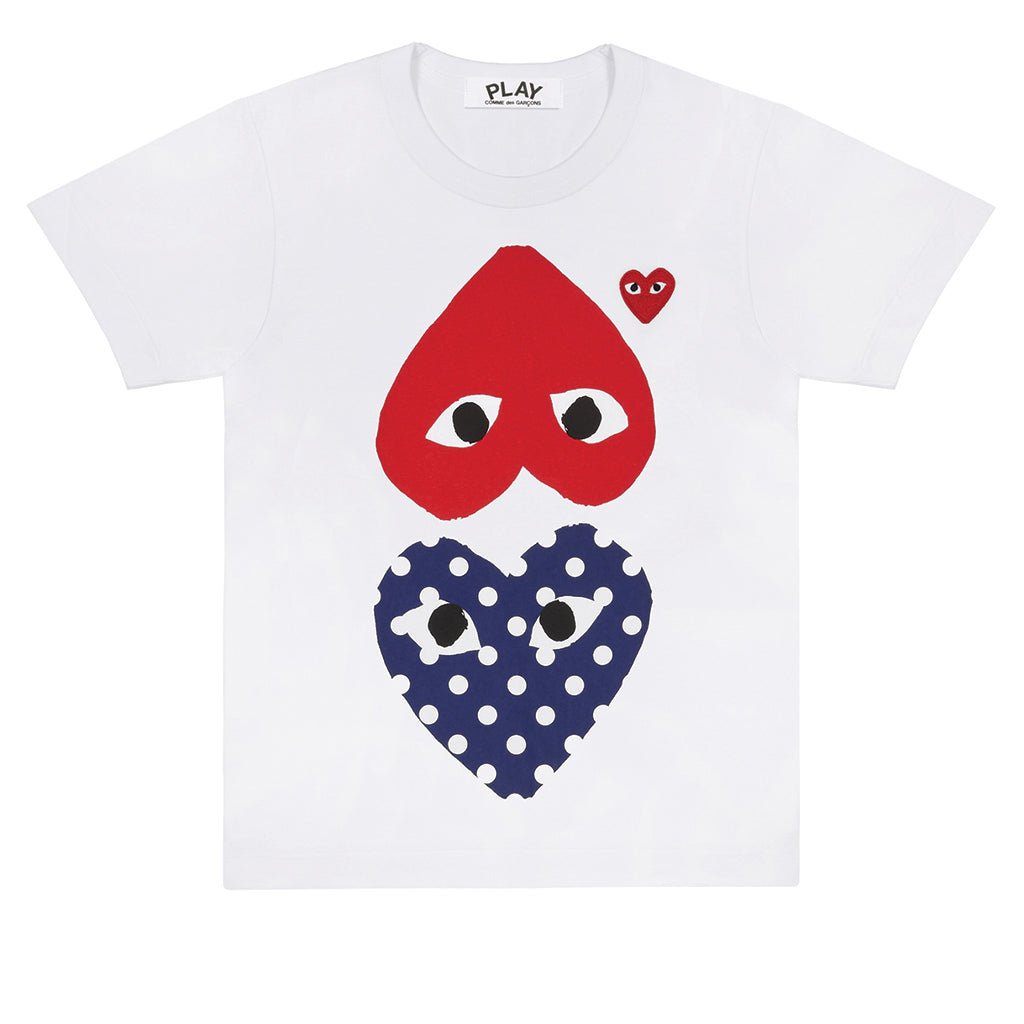 Inverted heart logo t-shirt hotsell comme des garçons play