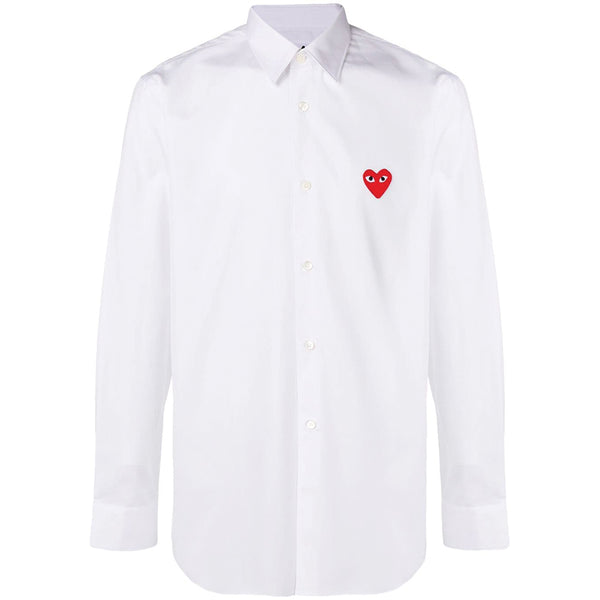 COMME des GARCONS PLAY Red Heart Shirt White