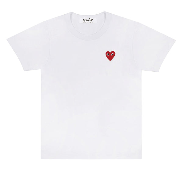 COMME des GARCONS PLAY Red Heart T-Shirt White