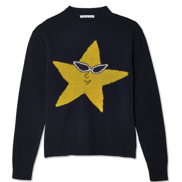 Sky High Farm Star Knitted Sweater Black SHF02N001