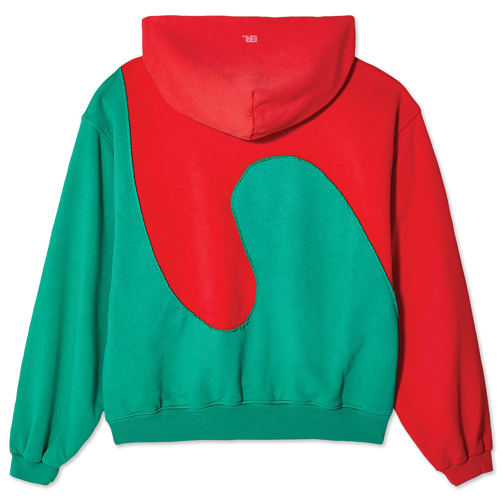 ERL Swirl Hooded Sweatshirt Red / Green