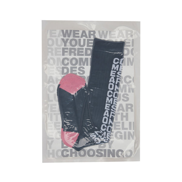COMME des GARCONS Homme Plus Logo Socks Black / Pink