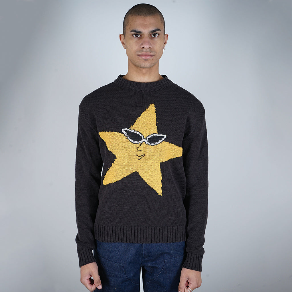 Sky High Farm Star Knitted Sweater Black SHF02N001