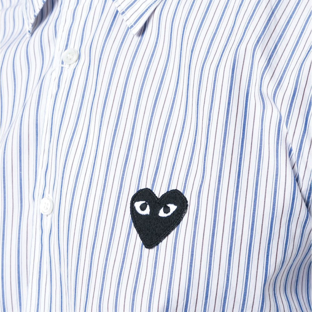 COMME des GARCONS PLAY Black Heart Striped Shirt