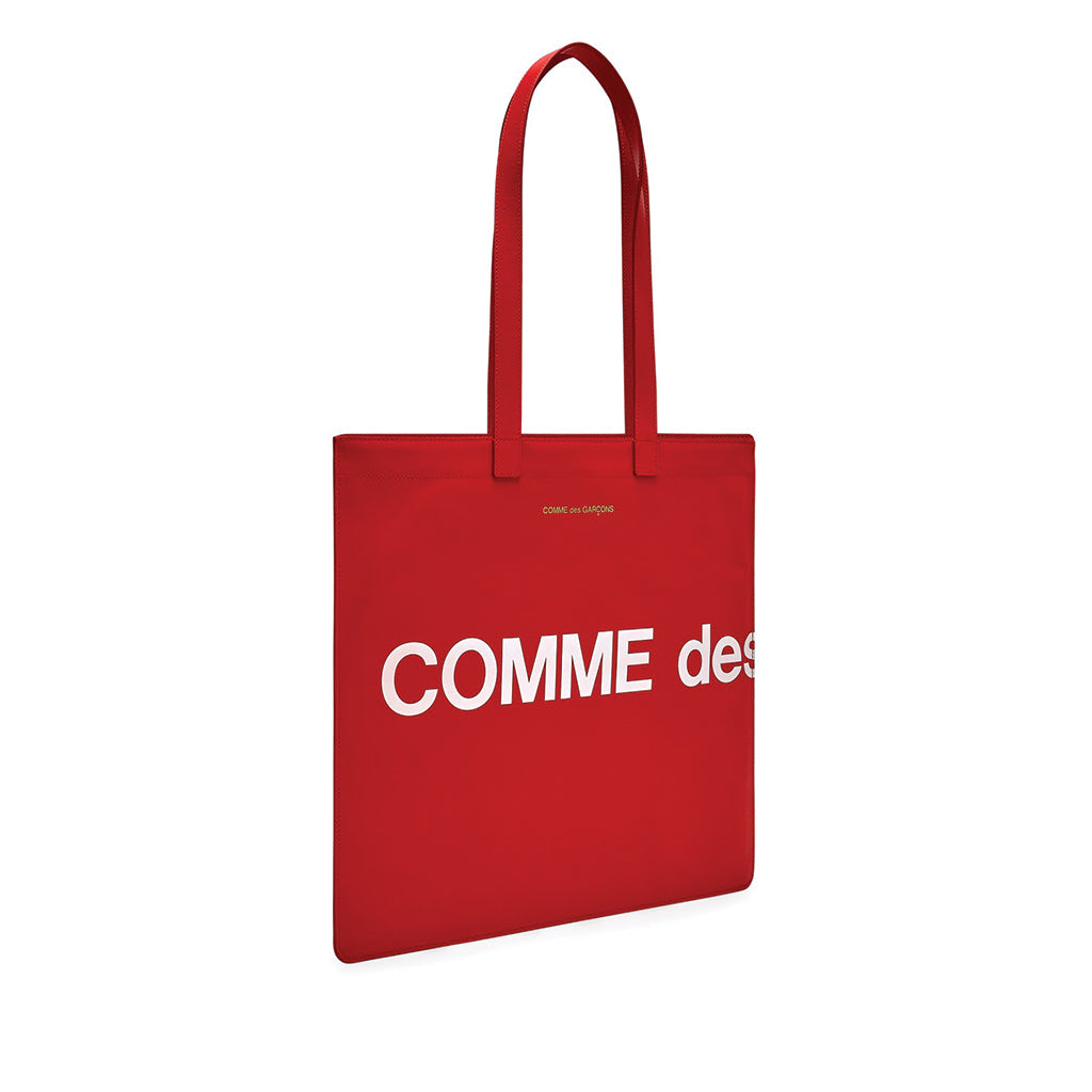 COMME des GARCONS Huge Logo Tote Bag Red