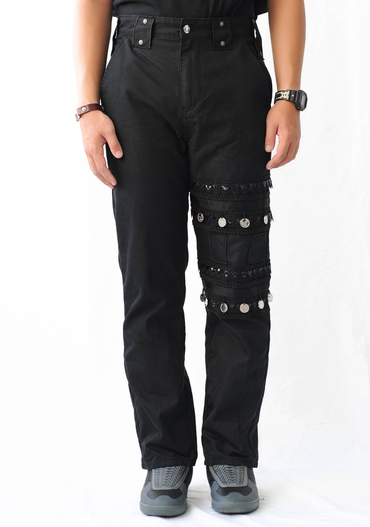 Youths in Balaclava Coin Pants Black YOU07P104