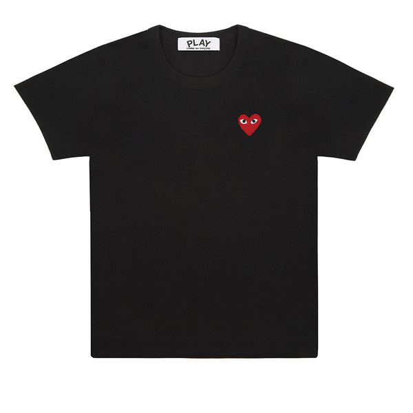 COMME des GARCONS PLAY Red Heart T-Shirt Black | T0K10 Online Store