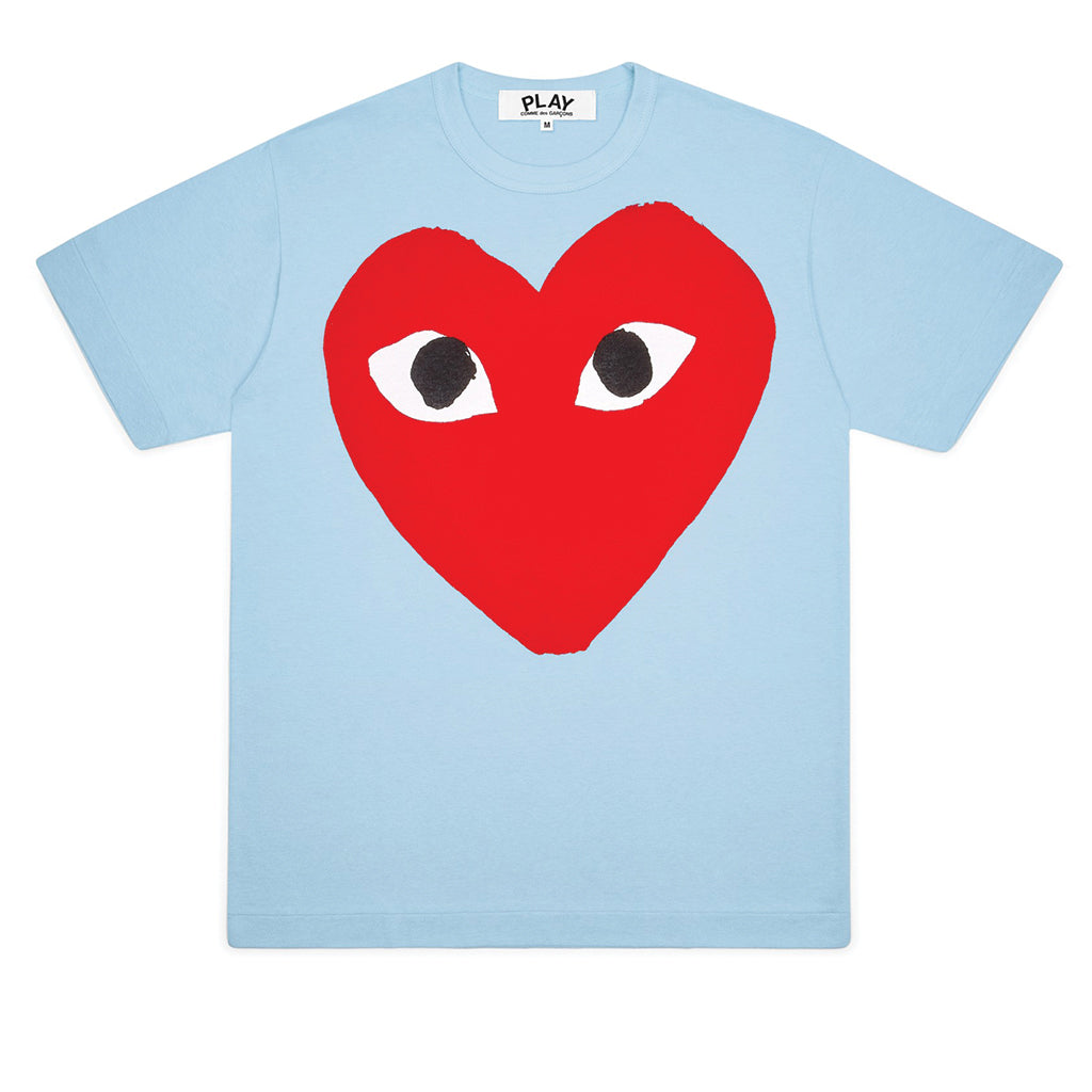Nøgle Tage af opretholde COMME des GARCONS PLAY Bright Heart Logo T-Shirt Blue – T0K10