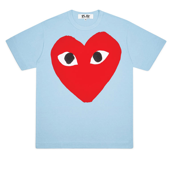 COMME des GARCONS PLAY Bright Heart Logo T-Shirt Blue