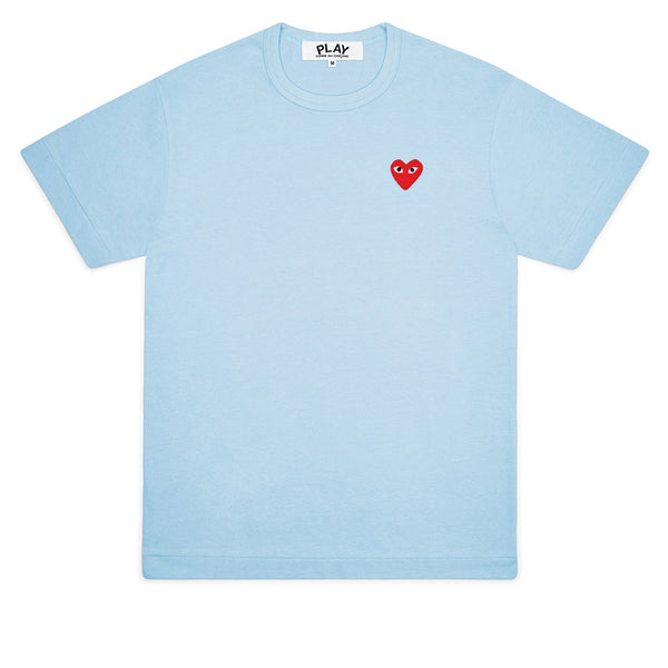 COMME des GARCONS PLAY Bright Red Heart T-Shirt Blue