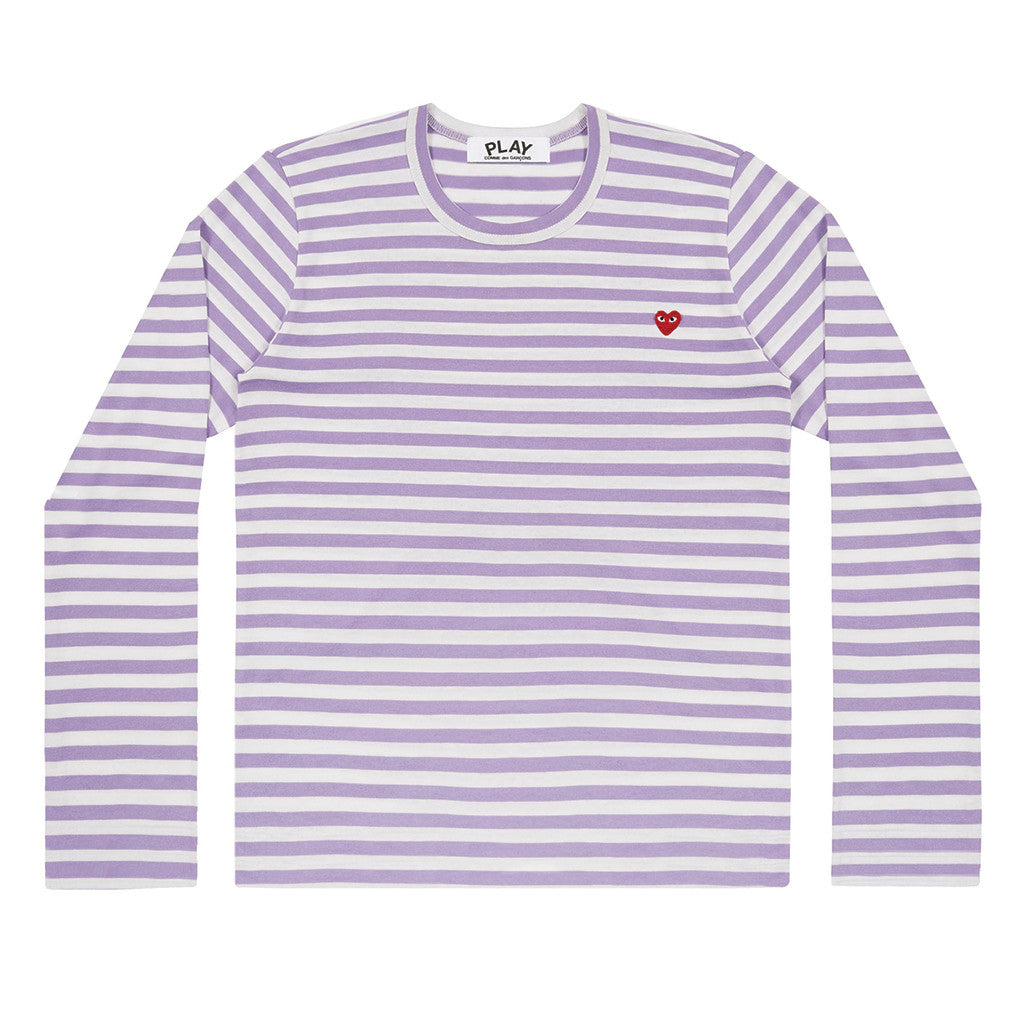 COMME des GARCONS PLAY Colour Series Striped Longsleeve Purple / White