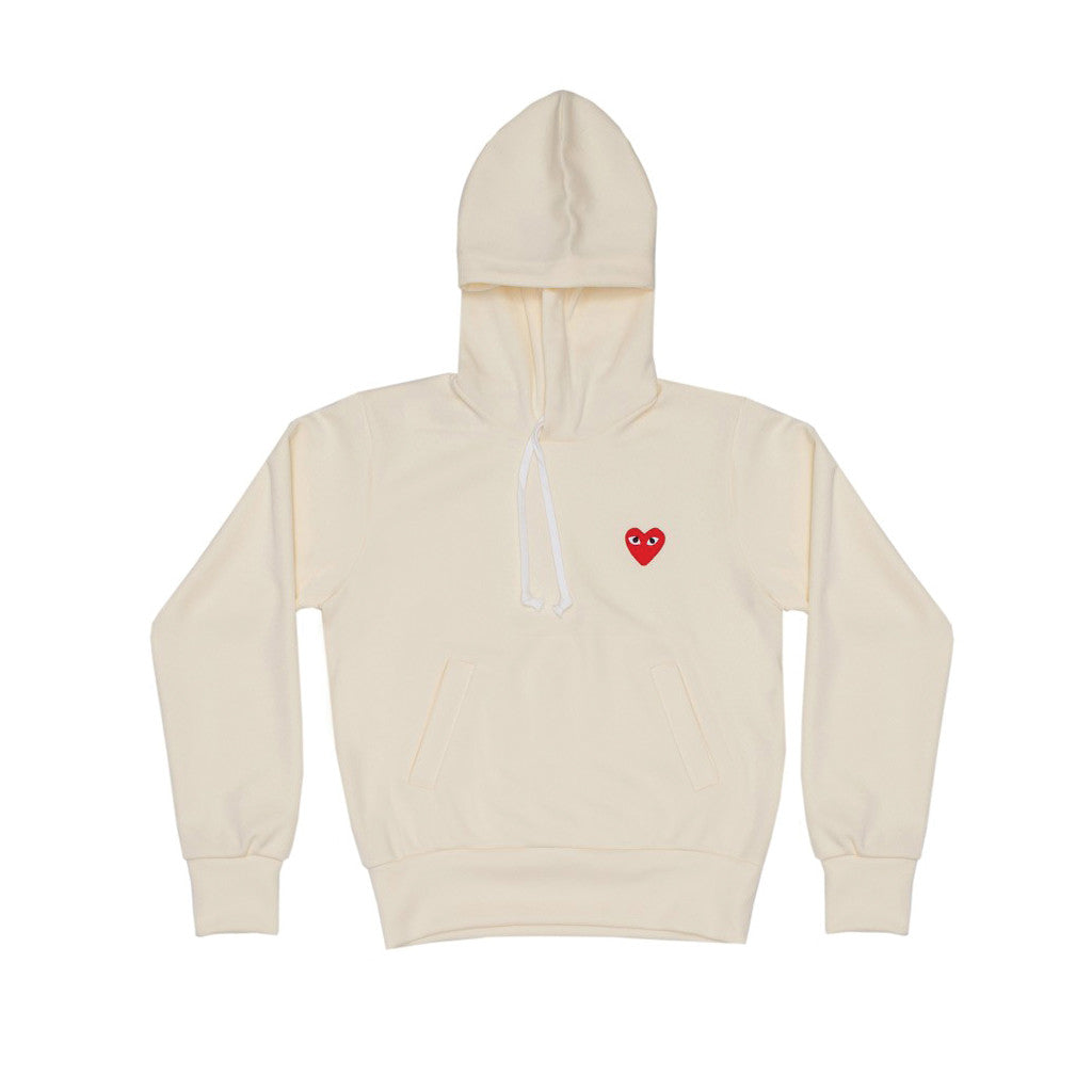 COMME des GARCONS PLAY Hooded Sweatshirt Ivory