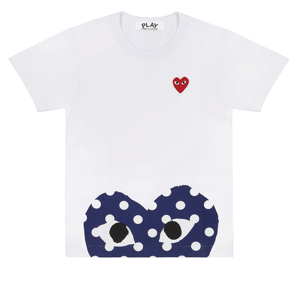 COMME des GARCONS PLAY Polka Dot Low Heart T-Shirt