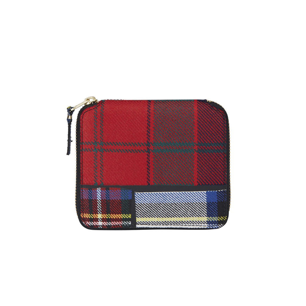 COMME des GARCONS WALLETS Tartan Patchwork Red SA2100TP – T0K10