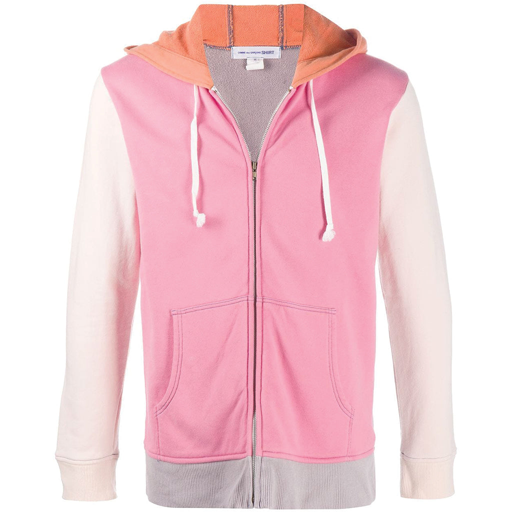 COMME des GARCONS SHIRT Colour Mix Logo Hooded Zip-Up Sweatshirt SALE